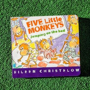 Five Little Monkeys Jumping on the Bed Nightime Story Kids/Child Board Book EUC